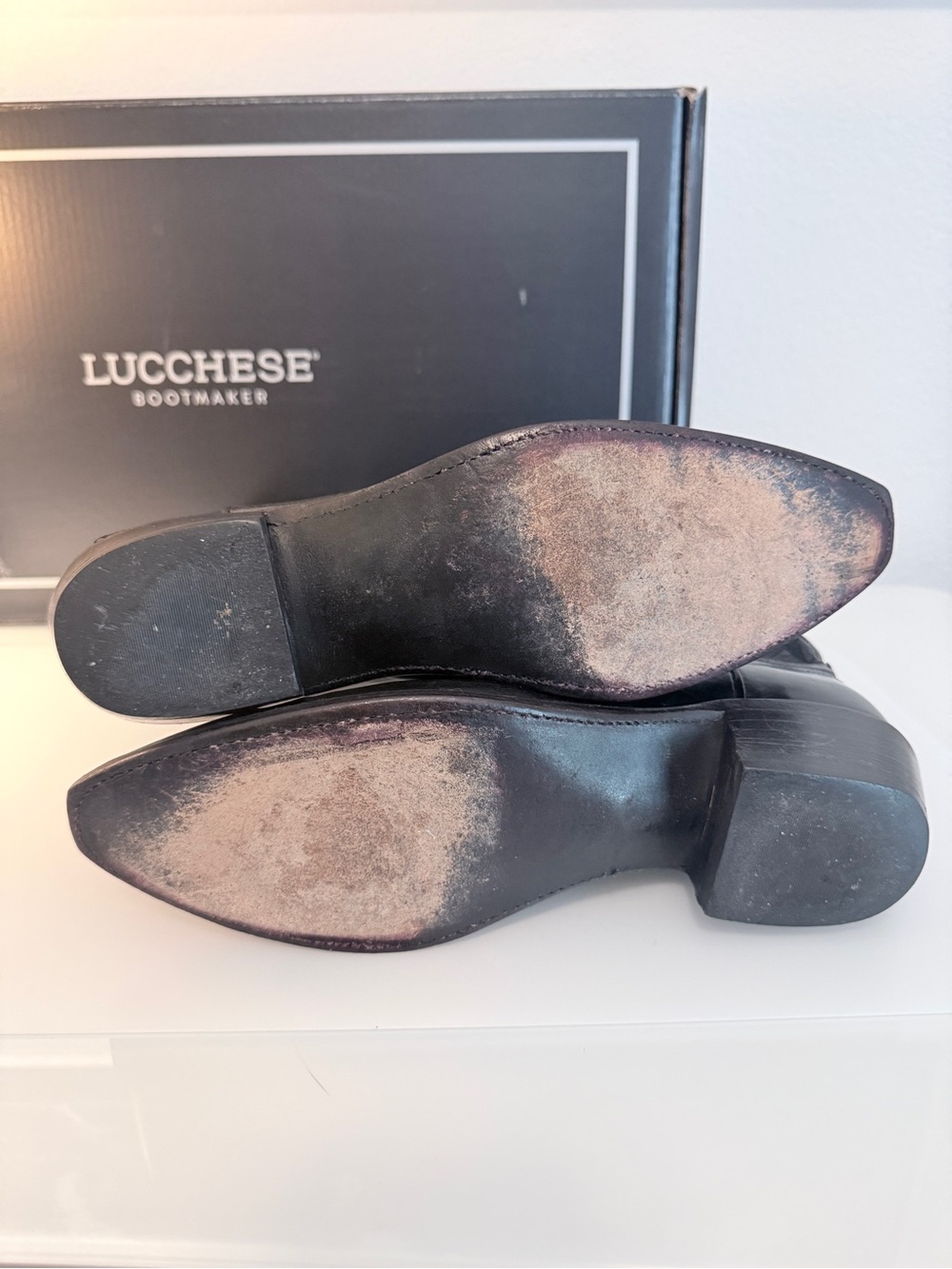1883 by Lucchese N4501-54 Women’s 9C Black Burnished Buffalo Snip Toe Boots USA - Picture 10 of 11